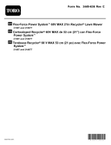 Toro Flex-Force Power System 60V MAX 21in Recycler Lawn Mower Manual de usuario