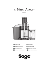 Sage SJE410 the Nutri Juicer Manual de usuario