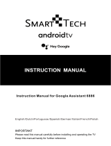 SMART TECH LE-55Z1-6886 55 Inch Android TV for Google Assistant 6886 Manual de usuario