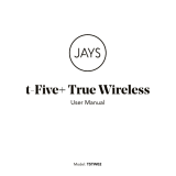 JAYS T5TW02 t-Five+ True Wireless Earbuds Manual de usuario