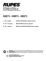 Rupes HSE73, HSR73, HSS73 3 GB Sanders Manual de usuario