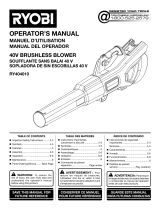 Ryobi RY404010 40V Brushless Blower Manual de usuario
