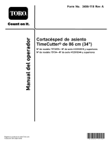 Toro TimeCutter 34in Riding Mower Manual de usuario