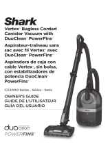 Shark CZ2000 / CZ500 Series Vertex Bagless Corded Canister Vacuum Manual de usuario
