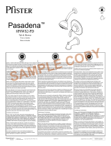 Pfister Pasadena 8P8-WS-2PDCC Specification and Owner Manual
