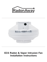 RadonAway EC6 Radon and Vapor Intrusion Fan Manual de usuario
