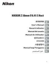 Nikon NIKKOR Z 58mm f/0.95 S Noct Manual de usuario