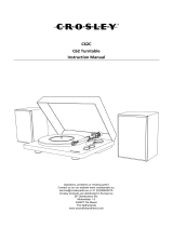Crosley C62C-BK4 Bluetooth Record Player Manual de usuario