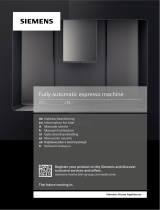 Siemens CT7 Fully Automatic Espresso Machine Manual de usuario