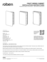 Robern CC2034D4RC84SC Round Corner Metal Mirrored Medicine Cabinet Manual de usuario