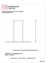 ET2 E21357-GLD Dorian 48 Inch Linear LED Pendant Manual de usuario