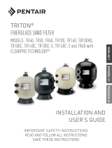 Pentair TR40 Triton Fiberglass Sand Filter Manual de usuario