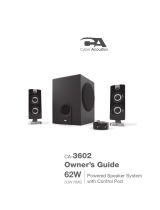 Cyber Acoustics CA-3602FFP 2.1 Speaker Sound System El manual del propietario