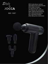 Jocca Mini-Massagepistole, 6 Geschwindigkeitsstufen, 4 Massageköpfe Instrucciones de operación