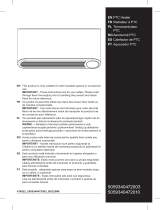 screwfix 5059340472003 Wall-Mounted PTC Heater Manual de usuario