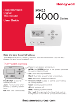 Honeywell PRO 4000 Series Programmable Digital Thermostat Guía del usuario