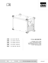 GYS TITAN 231 DC FV Arc Welder Manual de usuario