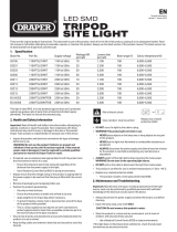 Draper 03195 LED SMD Tripod Site Light Instrucciones de operación