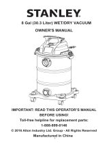 Stanley SL18117 Wet or Dry Shop Vacuum Cleaner El manual del propietario