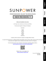 SunPower SPRXyy-xxx Series Maxeon Solar Panel Manual de usuario