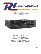 Power Dynamics 953.030 PV220BT Amplifier System Manual de usuario