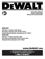 DeWalt DCD793 20V Max Cordless Drill Driver Manual de usuario