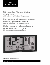 Marathon CL030066-FD-NA Slim Jumbo Atomic Digital Wall Clock Manual de usuario