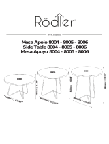 Paris cl Rodler 8004 Side Table Instrucciones de operación