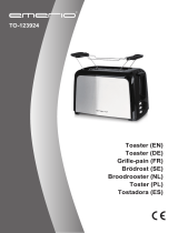 Emerio Toaster "TO-123924", Doppelschlitz, Edelstahl, 750 Watt Instrucciones de operación