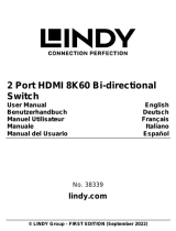 Lindy LD-1020 2 Port HDMI 8K60 Bi Directional Switch Manual de usuario