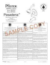 Pfister Pasadena 8P8-WS-1PDYY Specification and Owner Manual