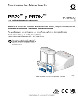 Graco 3A1589ZAC, PR70 y PR70v con módulo de pantalla avanzada, funcionamiento y mantenimiento, inglés El manual del propietario
