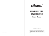 Giandel PS-1000PDR 1000W Pure Sine Wave Inverter Manual de usuario