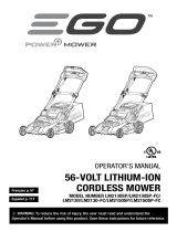 EGO LM2130SP 56 Volt Lithium Ion Cordless Mower Manual de usuario