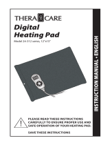THERA CARE 24-312 Series 12 Inch x15 Inch Digital Heating Pad Manual de usuario