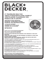 BLACK DECKER BFB09W 9 Inch Frameless Box Fan Manual de usuario