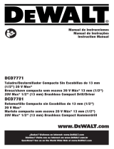 DeWalt DCD7771 20V Cordless Brushless Drill Manual de usuario