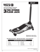 Matco Tools MHJ3T 3 Ton Hybrid Floor Jack Manual de usuario
