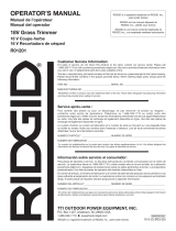 RIDGID R01201 18v Grass Trimmer Manual de usuario