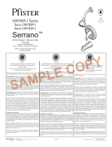 Pfister Serrano R89-8SRC Specification and Owner Manual