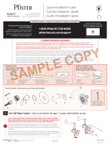 Pfister Avalon LG89-8CBK Specification and Owner Manual