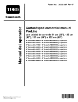 Toro Proline Commercial Walk-Behind Mower Manual de usuario