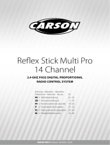 Carson 500501003 Reflex Stick Multi Pro 14 Channel 2.4 GHz FHSS Digital Proportional Radio Control System Manual de usuario