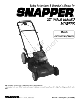 Simplicity MANUAL, OPS, SNAPPER EURO WALK, 22-INCH Manual de usuario