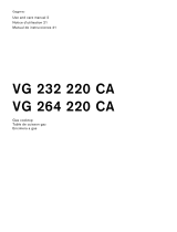 Gaggenau VG232220CA 200 Series Vario Hob Gas Manual de usuario