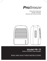 ProBreeze PB-13 1500ml 2200ft3 Dehumidifier Manual de usuario