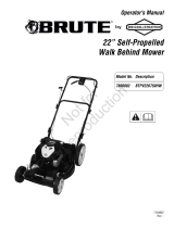 Simplicity MANUAL, OPS, BRUTE 22" WALK MOWER MODEL BTPV226750HW Manual de usuario