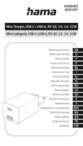 Hama 00086405 USB C and USB A 30W Mini Charger Manual de usuario