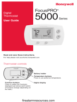 Honeywell FocusPRO 5000 Series Digital Thermostat Guía del usuario