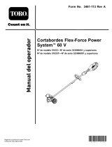 Toro Flex-Force Power System 60V Stick Edger Manual de usuario